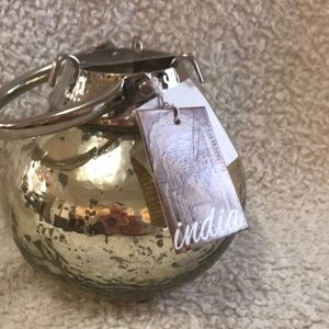 Deco Metal Ethnic India coastal Jar  lantern T light tea candle new